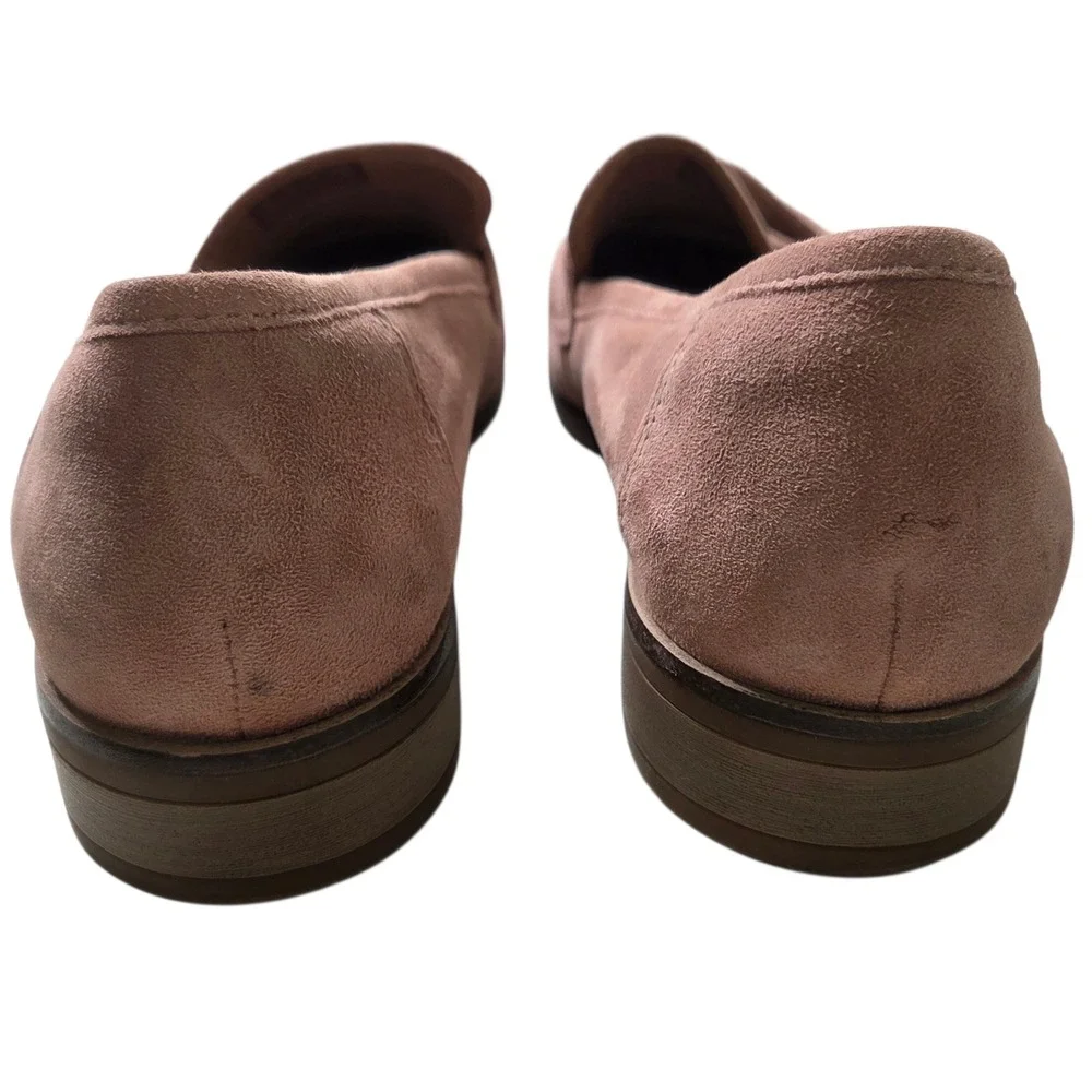 Clarks Womens Mauve Suede Penny Loafer 7.5 Ultimate Comfort Slip On Shoes Preppy